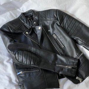 Zara Faux Leather Jacket / Black / Small